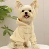 Hondenkleding Hoodies Letter Fleece gevoerde herfst puppy sweatshirt zachte warme trui winterkap kleren voor kleine honden poedel maltese