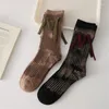 Chaussettes de chaussettes pour femmes pour harajuku y2k m lettre côtelée