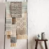 Tapestries Nordic Style Cotton Linen Cozy Woven Tassel Carpet Bedroom Tapestry Decoration Absorbent Quick-drying Tea Table Flag Home Decor