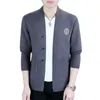 Maglioni da uomo Moda Bello Cardigan casual con scollo a V sottile Stile britannico Versione coreana Altalena con fondo a coste allentate