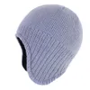 Connectyle -Männer warme Winterhüte Kabelstrick Fleece Gefüttertes Ohrklappenhut Daily Beanie Watch Cap 240311