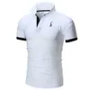 New Multi Color Short Sleeve Mens Polo Shirt Leisure Deer Embroidery Top Outdoor Slim Thin T-shirt