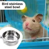 Other Bird Supplies Stainless Steel Food Bowls Box Water Trough Feeding Bowl For Parrots Budgies Parakeets Cockatiels Dishes