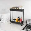 Kitchen Storage SH 2024 Year AOLIVIYA Bathroom Crevice Rack Seasoning Bottle Fruit And Vegetable Shelf Land Snack Trolley