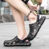 Sandálias de sandálias de praia para homens 2022 verão secagem rápida chinelos de solado grossos flags chinelos para homens desgaste de rua Sapatos de caminhada resistentes