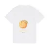 Kvinnors T-skjortor 2024 Summer Ny designer T Shirt Strawberry Fruit Print Casual Round Neck Loose Cotton Kort ärm Top T-shirt för kvinnor