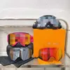 Luxury léger, lunettes haut de gamme à la mode, boîte cadeau de protection de ski à la mode