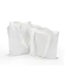 Tom SubliMation Bag Diy White Polyester Cotton Tyg Axelväskor Värmeöverföring Utskrift Tygväskor för livsmedelsbutik7989633