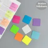 160 ark 8Colors Transparenta Sticky Notes Skrapor Klistermärken Noter Papper Rensa Notepadens skolavdelningar Kontorsleveranser