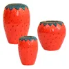 Vaser Strawberry Shaped Flower Vase Arrangement Elegant Pencil Holder for Wedding Home