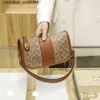 Shoulder Bag Designer American Trend Style New Womens Bag Single Diagonal Straddle Simple and High Grade Soft Leather Handheld Small Square