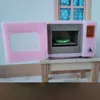 As cozinhas jogam alimentos para Mini Simulação de Mini Simulação Microondas (pode ser trabalhada) Modelo para Doll House Kitchen Food Play Furniture Acessórios 2443