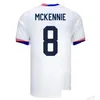 サッカージャージ2024 Pisic Usas Reyna Aaronson Weah A McKennie 24 25 Maillot de Futol Ferreira Dest Morgan Us Football Shird Rapinoe du ot5vf