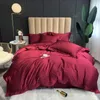 Bedding Sets 1000TC Egyptian Cotton Burgundy Red Luxury Set Solid Color Soft Silky Duvet Cover Flat/Fitted Bed Sheet Pillowcases