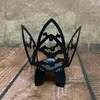 キャンドルホルダーハロウィーンデイ錬鉄製の金属ホルダーパンプキンコウモリの装飾装飾品