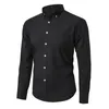 Camisas de vestido masculinas Men Oxford Cotton Button Down Cor Solid Classic Roupas de negócios formais