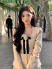 Work Dresses Temperament Fragrance Coat Pleated Skirt Two-piece Set Women Korean Square Neck Tie Fashion Celebrity Solid Slim Autumn Suit