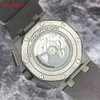 맞춤 AP 손목 시계 로열 오크 오프 쇼어 시리즈 26400IO 티타늄 블랙 세라믹 링 남성 시계 자동 44mm 단일 시계