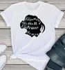 Damen T-Shirts ermächtigt Frauen grafische Hipster T-Shirt Mächtige feministische Grunge Vintage Shirt Baumwolle Empower Zitat Tees Top