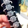 Pierścionki ślubne wspaniałe okrągłe CZ dla kobiet proste i eleganckie nałogowe pierścionek zaręczynowy Najwyższej jakości biżuteria w stylu ponadczasowym