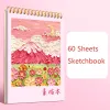 Notebooks A3/A4 Sketchbook for Drawing Watercolor Painting Notebook Thicken Blank Paper 60 Sheets Graffiti Sketchbook Student Art Supplies