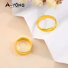 Wedding Rings Gold Color Couples 21k Plated Dubai African Arab Mens Womens Engagement Vintage Accessories