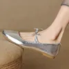 Casual Shoes Bow Women Flats Loafers Square Toe Ballet Dance 2024 Summer Dress Elegant Fashion Shallow Sandals Femme Zapatos