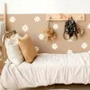 Boho Daisy Flowers White Brown Wall Stickers for Kids Room Decals Baby Nursery Home Decoration Girl Bedroom Interior 240401