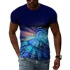 T-shirts pour hommes Fashion Summer Casual Casual Threindimenteal Impring T-shirt Science et technologie Modèle de vêtements