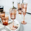 Bicchieri da vino in vetro tazza d'acqua Nordic Hexagon Calice d'arredamento per la casa Cucina Drinkware Whisky Cocktail Cups Wedding Party Accessori per feste di nozze