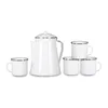 Teaware Sets Coffee Pot And 4 Cup Set With Sturdy Pouring Handle To Prevent Debris Scratches For Cool Touch