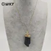 Colares wtn1405 wkt 2022 estilo quente estilo turmalina preta pingente feminino partido colar jóias de tendência
