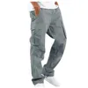 Pantaloni da uomo 1 pezzo Tuta con coulisse Multi tasca Casual Trekking Twill di cotone per uomo Moda