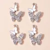 Charms 10st Brilliant Clear Crystal Butterfly Hängen för DIY -smycken som gör högkvalitativa tillbehör Trinket