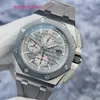 AP Business Wristwatch Royal Oak Offshore Series 26400io Mens Watch with Black Ceramic Grey Disc Disc Date Timing 44mm Automatic Machinery