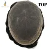 Toupes Full French Lace Herren Toupee transparentes Haarstück gebleichte Knoten vorne nicht nachweisbares Haarsystem Ersatz verschiedene Farben