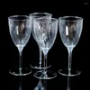 Disposable Cups Straws 8PCS 240ml Plastic Wine Champagne Glasses Flutes Wedding Shower Toasting Home Party Clear Cup Drinkware Cocktail