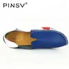 Sapatos de caminhada PINSV Men Sapatilhas Chaussure Slip-On Message Zapatillas Leather Band Sapatos Masculino