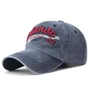 czapka baseballowa Summer Nowy liter Wash Postaw i modny baseballowy baseball haftowana para wypoczynkowa wszechstronna kapelusz z kaczki