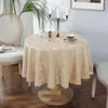 テーブルクロス大きな防水円形のテーブルクロスホームオイル耐性ジャッククアードキッチンとレストランの拭き取りカバー