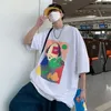 T-shirt de mangas curtas de algodão puro masculino no verão coreano juvenil da moda versátil versátil meio com mangas meio de manga inseado inseado 240325