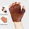 Guantes de entrenamiento de cuero de cuero de muñeca de soporte de muñeca Anti-slip Wear Weaves Sporting Ventilated Lightweight Sports Sportsorie Gym