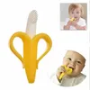 2024 Baby Safe BPA BPA Free Teether Toys Toddle Banana Training Brosse de dents Silicone mâcher Brosse de dents de dents Brosse d'infirmière Baby Gift For Baby