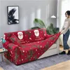 Stuhlabdeckungen Deckt Weihnachtsmöbelschutz Polyester Couch Couch Deckung Digital bedrucktes 3 -Sitzer -Sofa