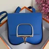 Designer Real Cow Leather Shoulder Bags Girls Classic 2024 New Buttocks Luxury Brand Saddle Cross Body Bag Small Messenger Bag Purses Clutch Palm Grain Leather 2674