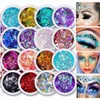 Ny 12st gränsöverskridande nagelsekvenser storlek blandade paljetter glitter ansiktsmakeup patch patch paljetter glitter