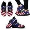 Casual Shoes INSTANTARTS American Flag Design Black Soft Sole Comfortable Sneakers National Flags Demand Custom Outdoor