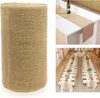 Vintage Shabby Chic Jute Table Runner 1 Roll 30cm X 10m Perfect for Rustic Wedding Decoration DIY Home Use Party Decorations 240325