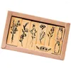 Butelki do przechowywania retro lotosowe kombinację drewna Zestaw Zestaw Waza Plant Diary DIY Po Dekoracyjne (nuty dżungli)