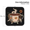 Table Mats Coffeezilla X-ray Coasters PVC Leather Placemats Non-slip Insulation Coffee For Decor Home Kitchen Dining Pads Set Of 4